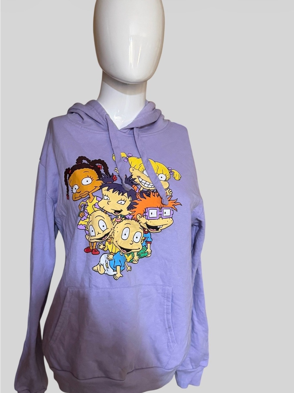 Nickelodeon Lilac Rugrats Pullover Hoodie with Multicolor Graphic